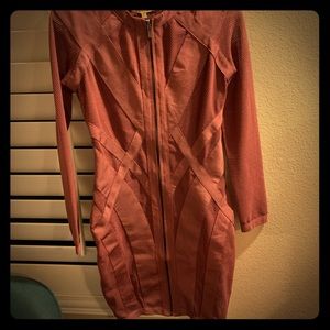 Sexy form fitting see through material dress